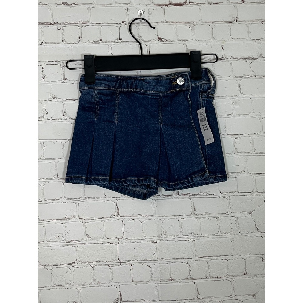Gap Kids Girls Denim Pleated Skort Medium Wash Blue Size 4 Years NWT 532826-00-1